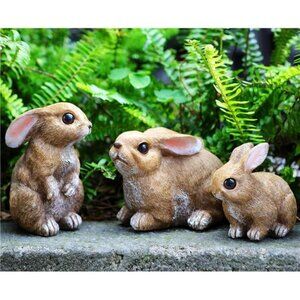 Bunny Decor Yard Decorations Outdoor Set of 3, Bunny Decorations for Home Garden